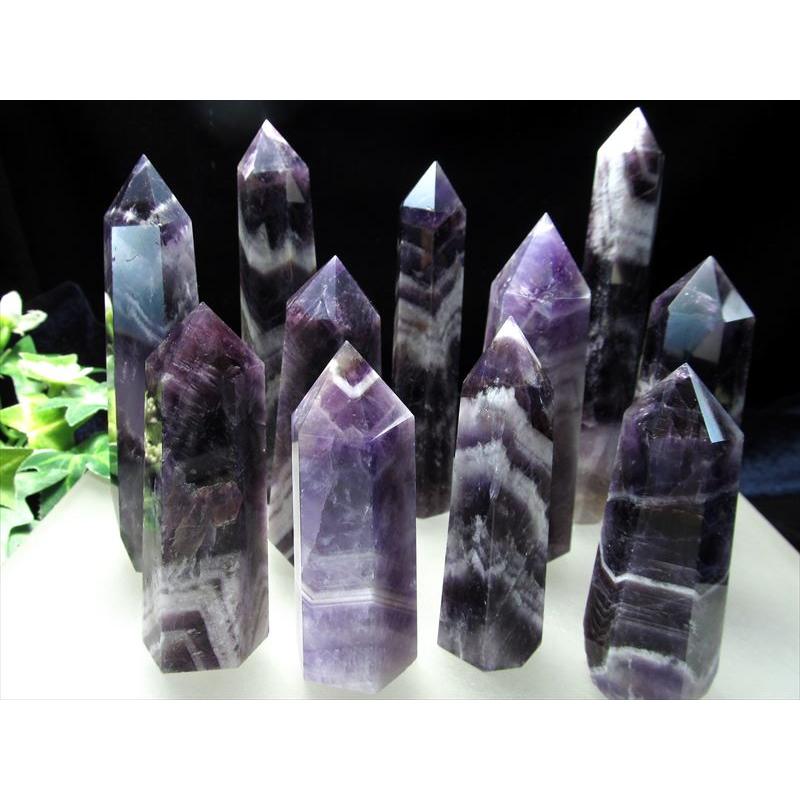 シェブロンアメジスト 六角柱(ポイント) 重さ 60g-80g 神秘的な