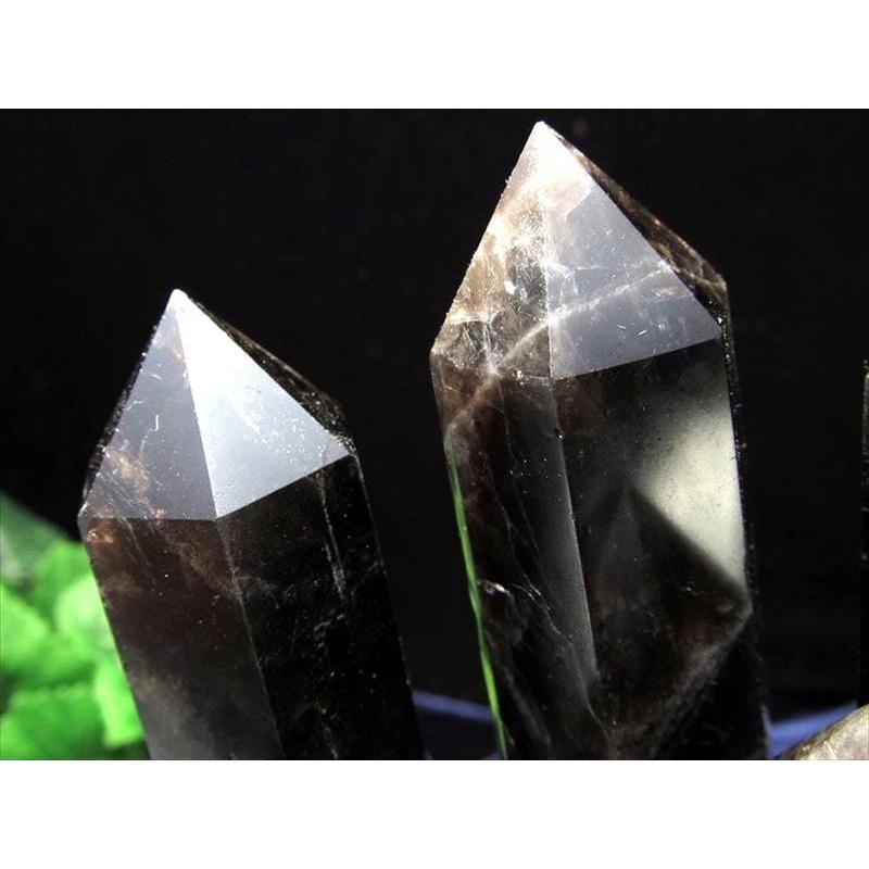 4A 黒水晶 モリオン ポイント 重さ 80g-90g まとめて撮影 希少