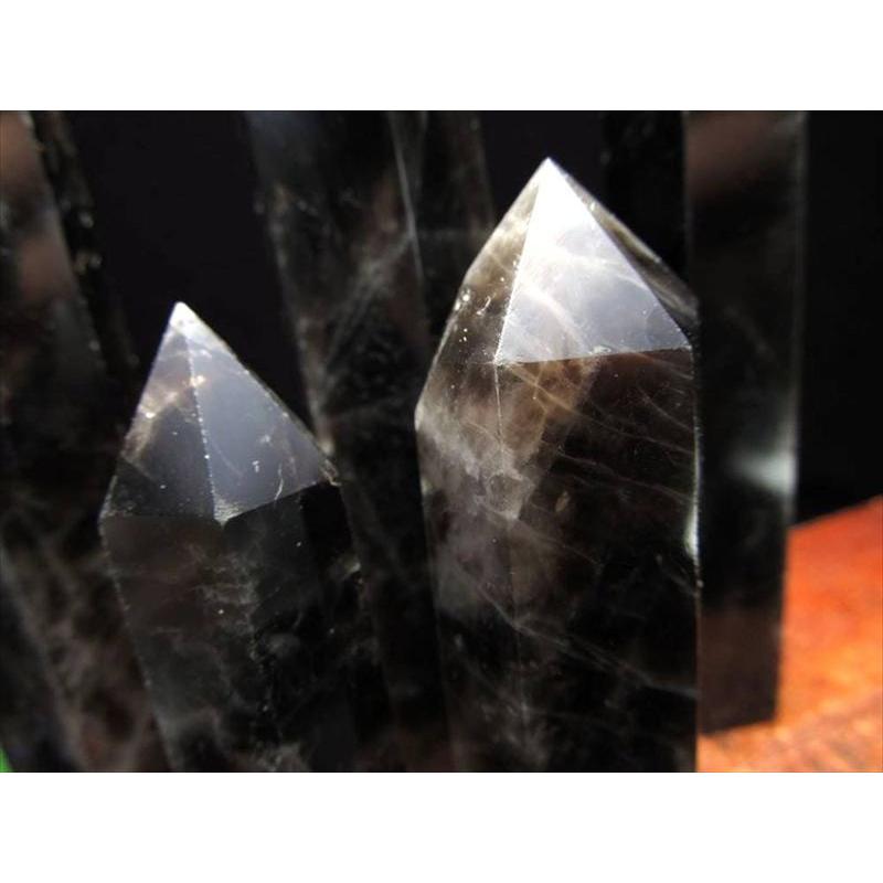 4A 黒水晶 モリオン ポイント 重さ 80g-90g まとめて撮影 希少 人気