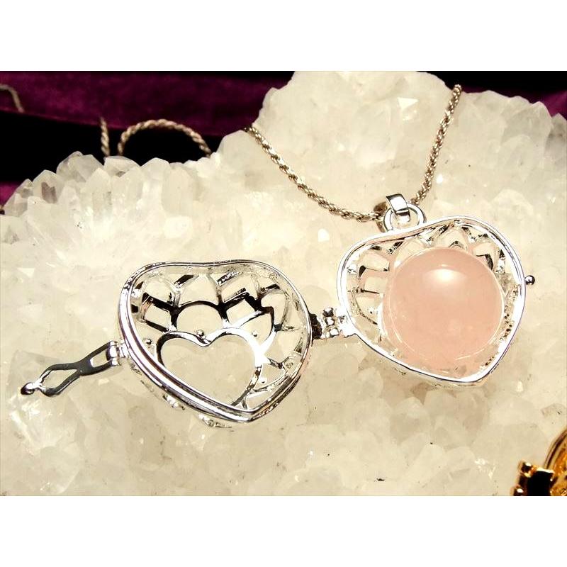サイズUP 入れ替え可能 ハート型ケージ ストーン入れ替えペンダント  