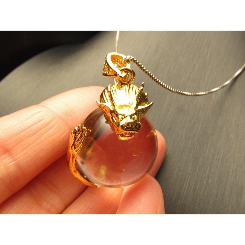 【極上品】超透明　ゴールドルチル　ペンダントトップ　豪華　K18使用 【極上品】超透明　ゴールドルチル　ペンダントトップ　豪華　K18使用