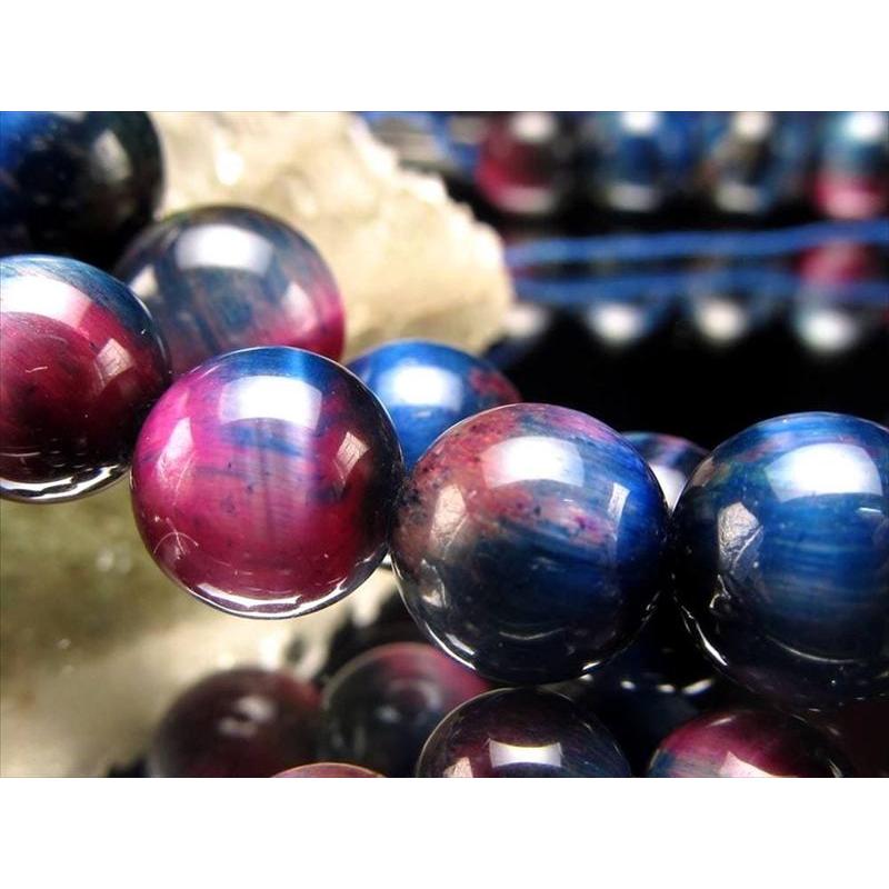 8.5mm前後珠 ギャラクシータイガーアイ(虎目石) 一連 約38-40cm