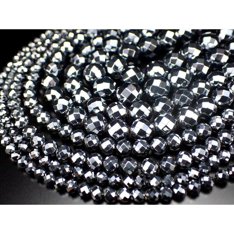 テラヘルツ鉱石 64面カットビーズ 約11.5mm-12mm珠 一連 約38-40cm 