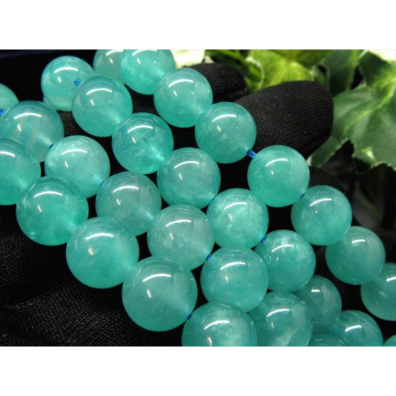 約9.5mm-10mm珠 クリア アマゾナイト 一連 約38-40cm 激安入荷 希少