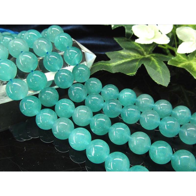 約9.5mm-10mm珠 クリア アマゾナイト 一連 約38-40cm 激安入荷 希少