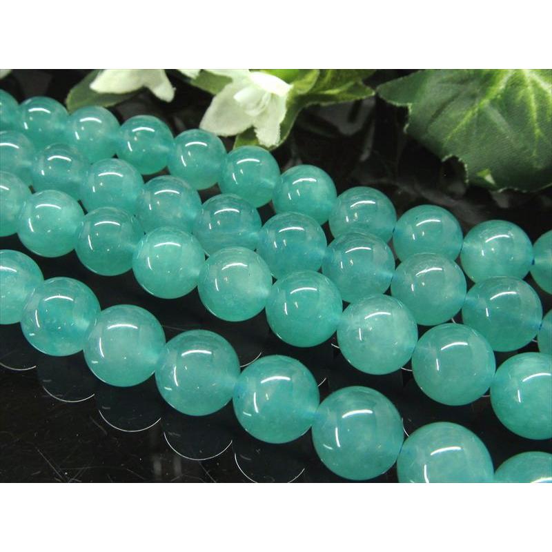 約9.5mm-10mm珠 クリア アマゾナイト 一連 約38-40cm 激安入荷 希少