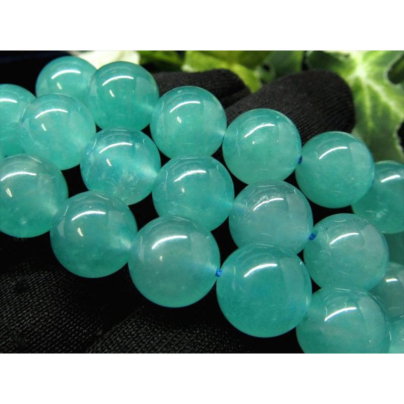 約9.5mm-10mm珠 クリア アマゾナイト 一連 約38-40cm 激安入荷 希少