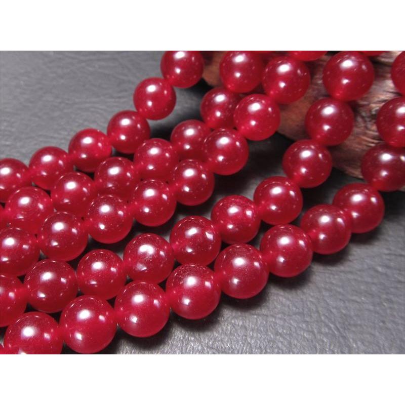 8mm珠 ルビーカラーアゲート 一連 約38-40cm 新色入荷 透明感抜群濃色 