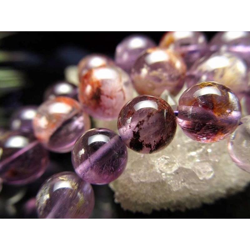 10mm珠 ガーデンアメジスト 一連 約38-40cm 庭園紫水晶 マダガスカル産