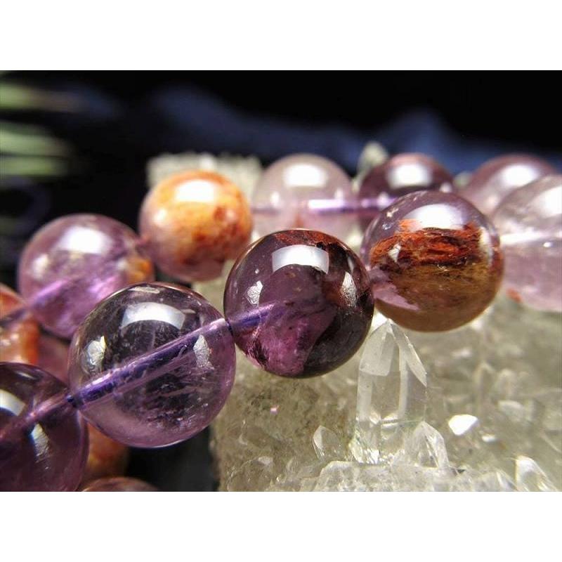 10mm珠 ガーデンアメジスト 一連 約38-40cm 庭園紫水晶 マダガスカル産
