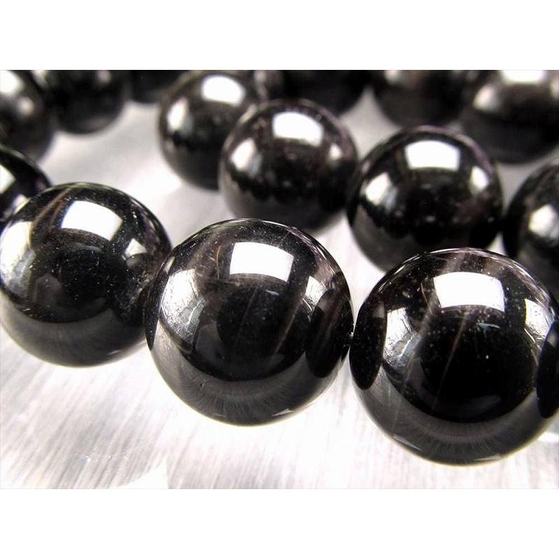 ブラックタイガーアイ(黒虎目石)】16mm 虎檀(こたん)、数珠