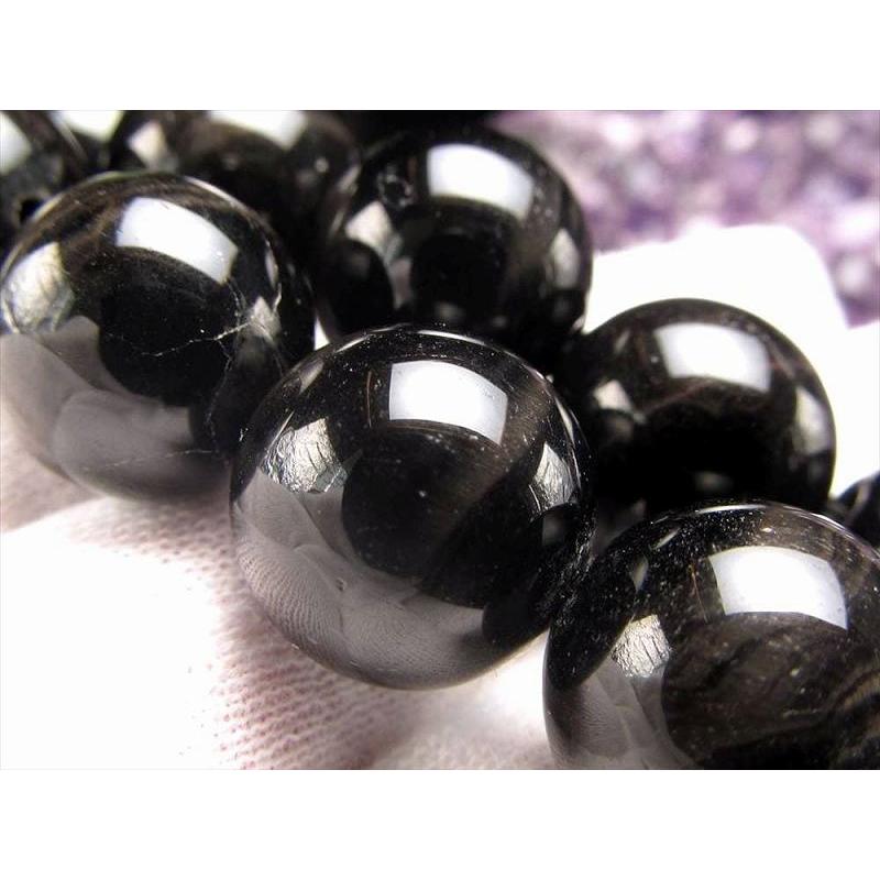 激安宣言 4A 約12mm珠 ブラックタイガーアイ 黒虎目石 一連 約37-39cm