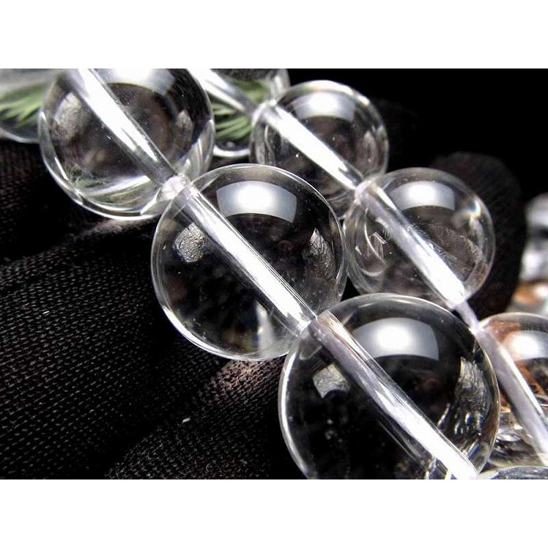 激安宣言 レア極大 AAA 約20mm珠 サシ入り 天然水晶 クリスタル 一連