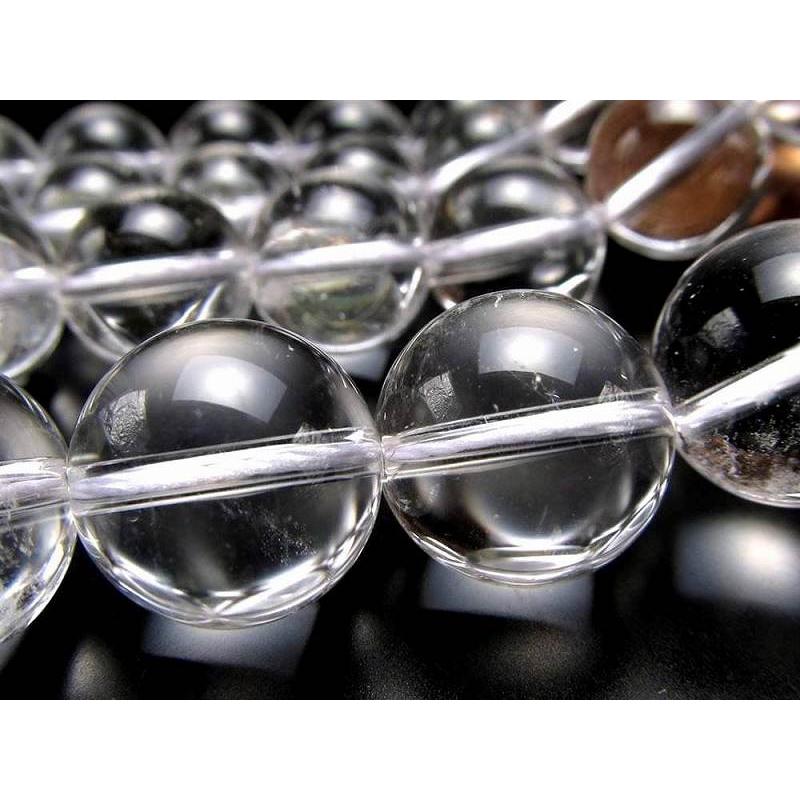 激安宣言 レア極大 AAA 約20mm珠 サシ入り 天然水晶 クリスタル 一連