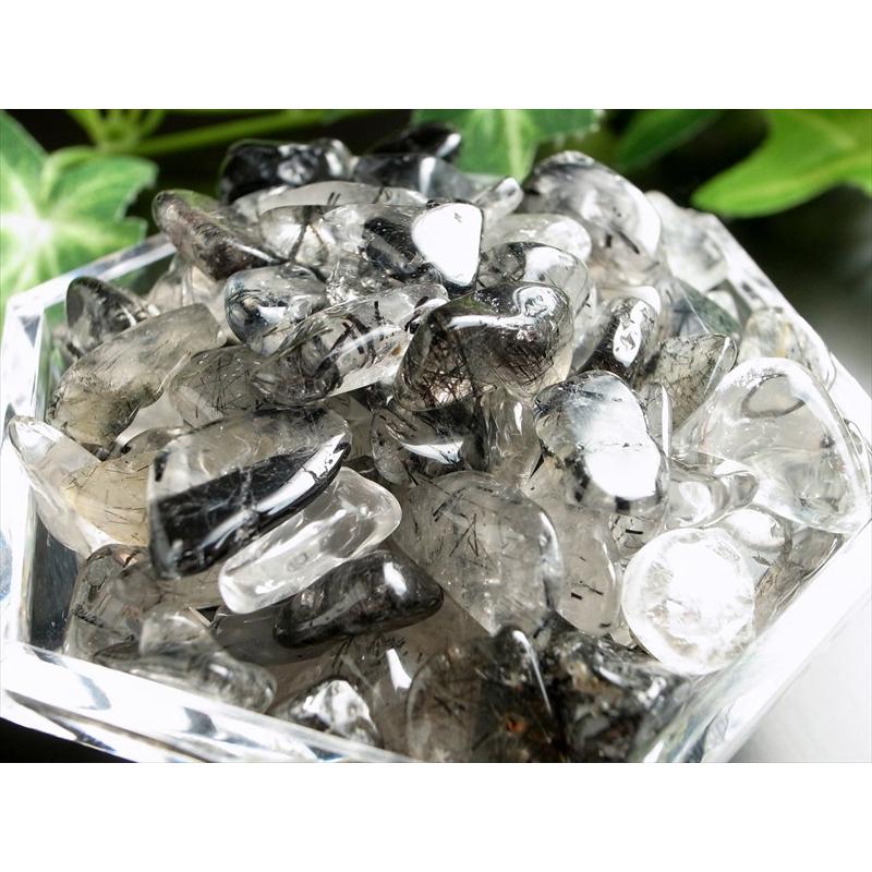 大粒タイプ ブラックルチルクォーツ さざれ石 200g 約5ミリ-15ミリ