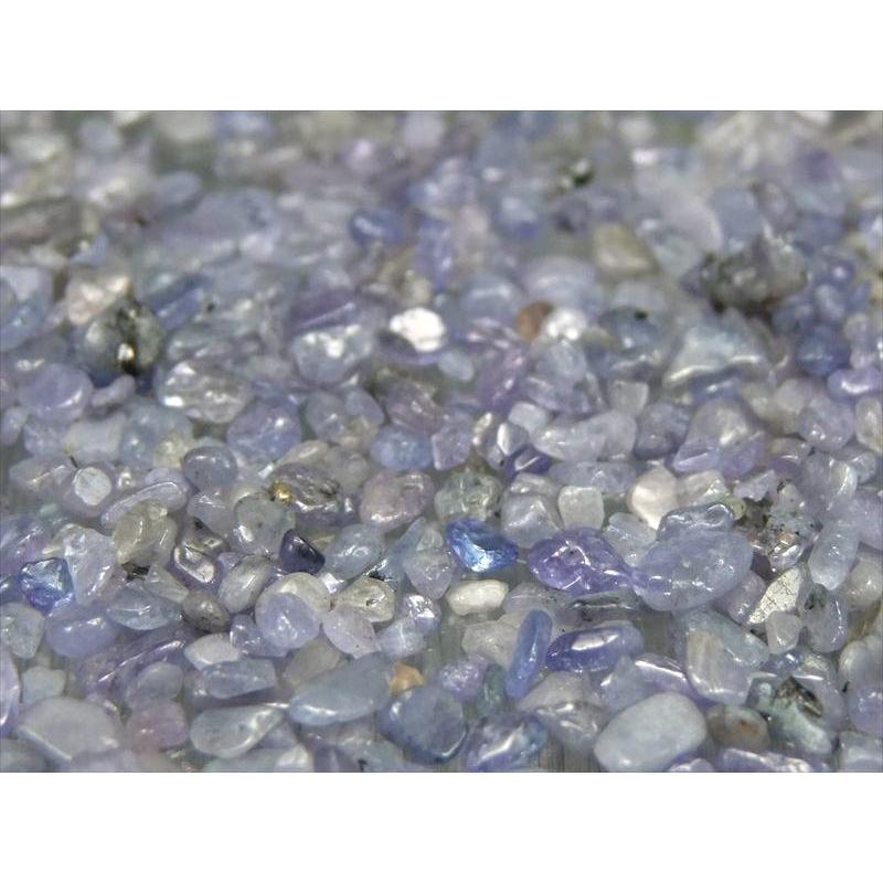 希少石さざれ 小サイズ タンザナイト 灰簾石 さざれ 50g 粒の大きさ 約