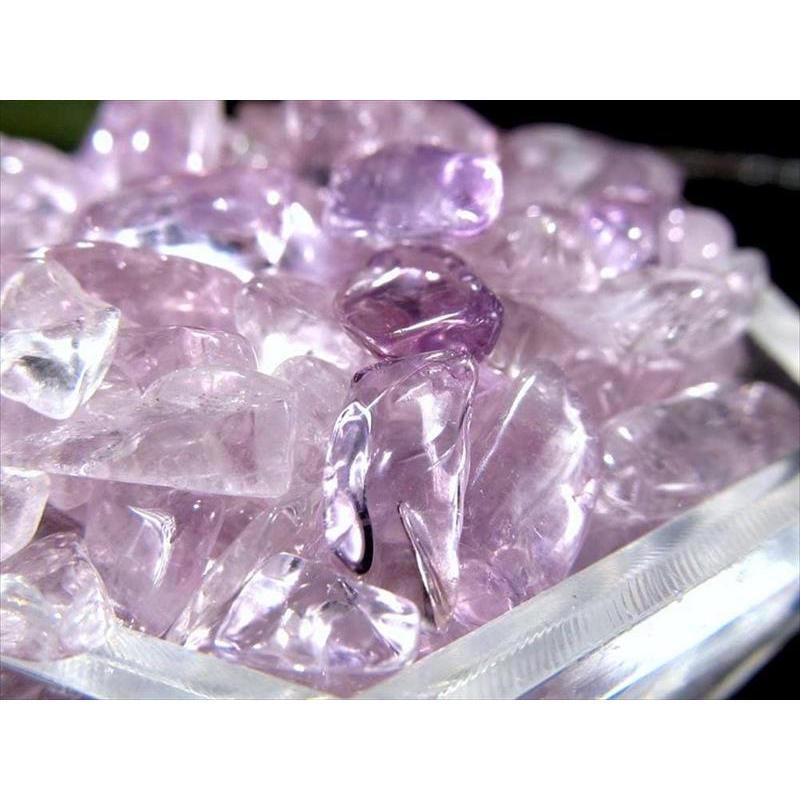 透明度抜群 小粒タイプ 透明ラベンダーアメジスト(紫水晶)さざれ石 約