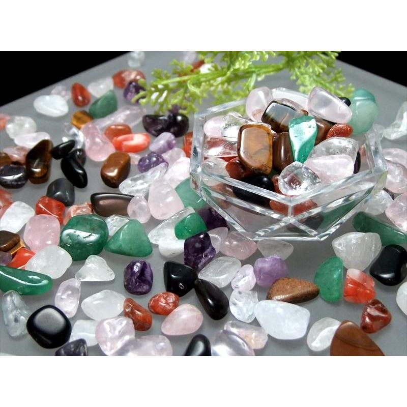 色とりどり 天然石 てんこ盛り MIXストーン さざれ 激安 200g 粒サイズ