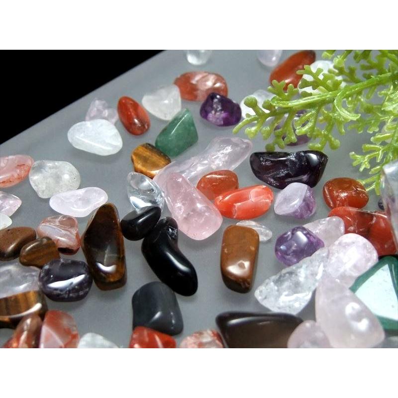 色とりどり 天然石 てんこ盛り MIXストーン さざれ 激安 200g 粒サイズ