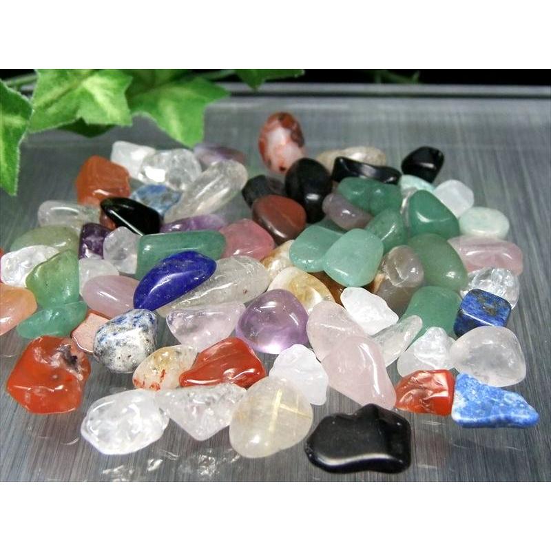 色とりどり 天然石 てんこ盛り MIXストーン さざれ 激安 200g 粒サイズ