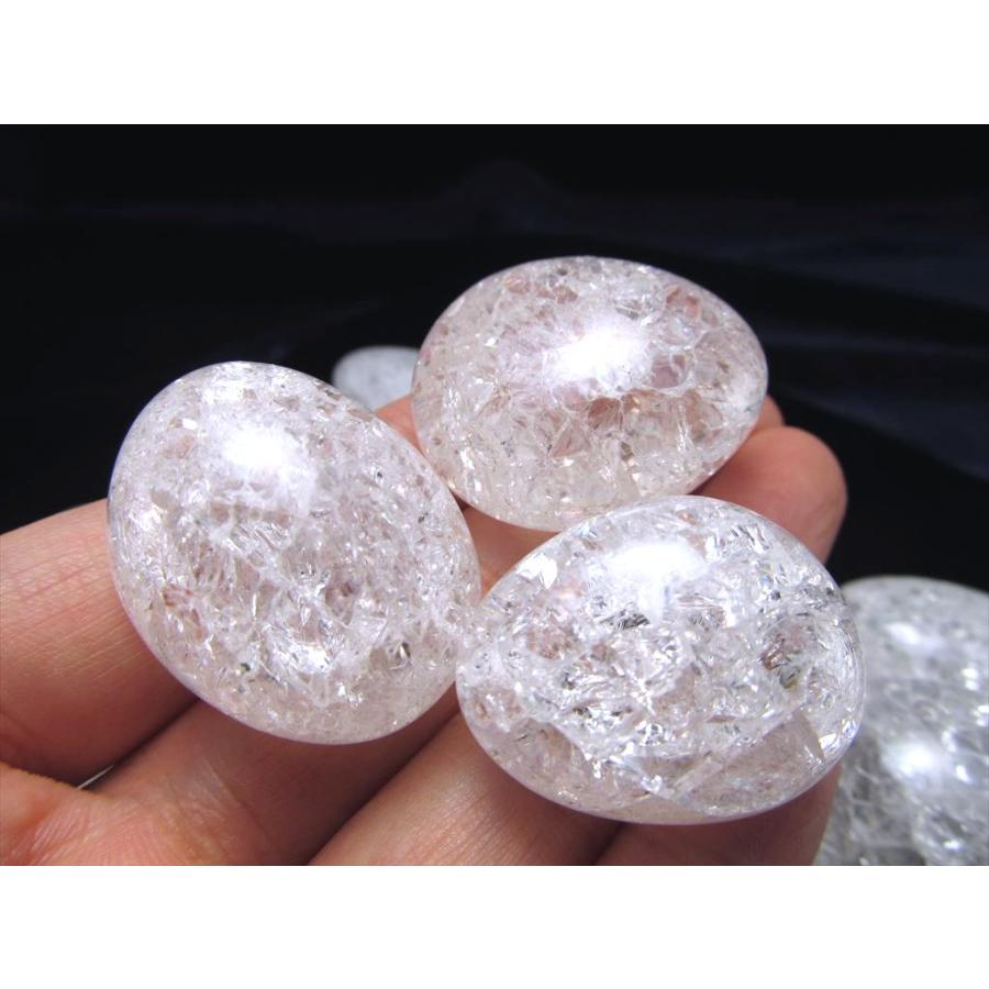 レインボー水晶 爆裂水晶 タンブル 詰め合わせ 約100g 幅約25mm-36mm