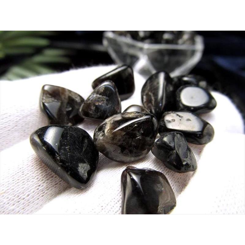 中粒タイプ 黒水晶 モリオン さざれ 約200g 粒約5mm-18mm 最強