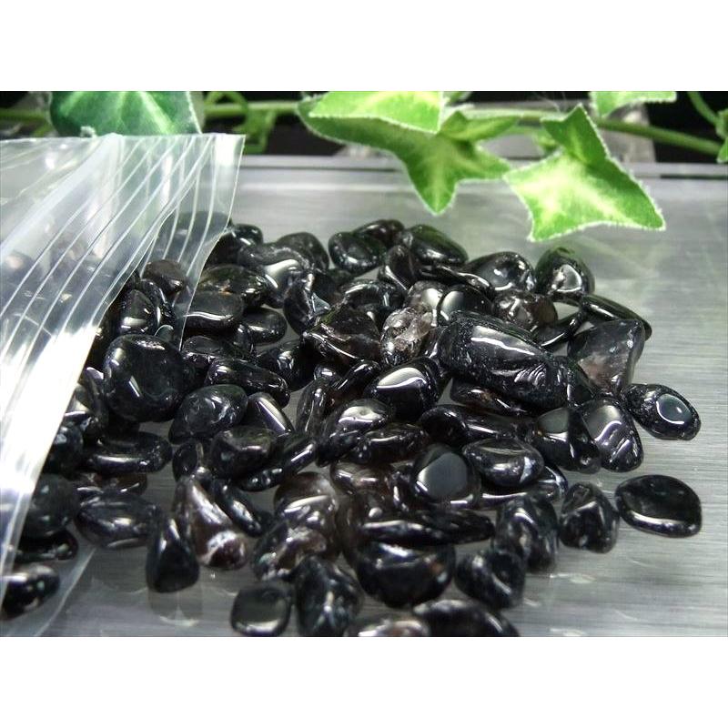 中粒タイプ 3A 黒水晶 モリオン さざれ 約200g 粒約5mm-18mm 最強 強力