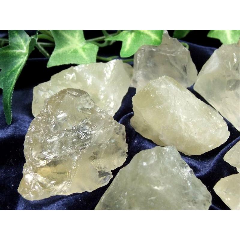 レモンクォーツ ラフ原石タイプ 詰合せ 100g 約3-5個入り サイズ約25mm