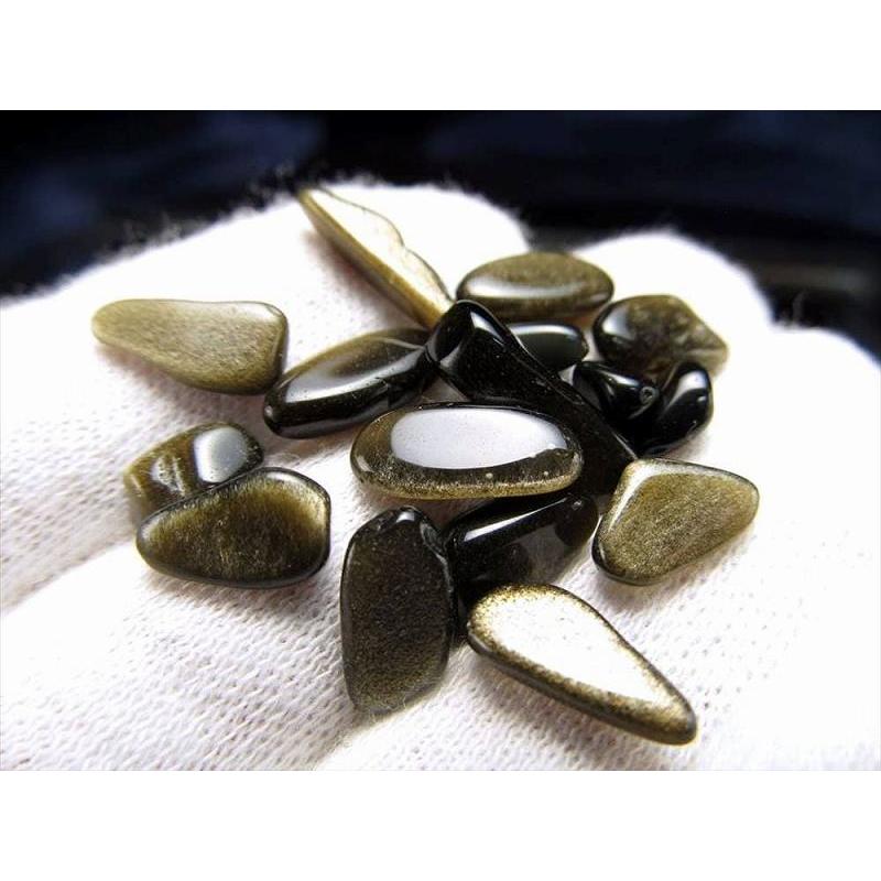 ★特選一石★未来を見通す石【200gゴールデンシャインオブシディアンさざれ】❤️ 極小粒さらさらタイプ ゴールデンシャインオブシディアン