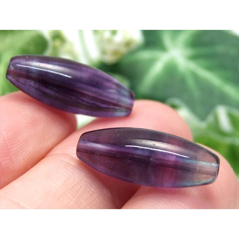 天珠型 レインボーフローライト 縦約20mm-22mm×幅約8.0mm-8.5mm 1個  