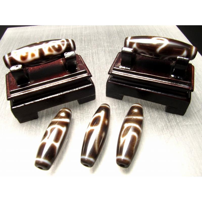 龍仏眼 梵字天珠 36mm-39mm前後 1個売り チベット発祥の厄除け