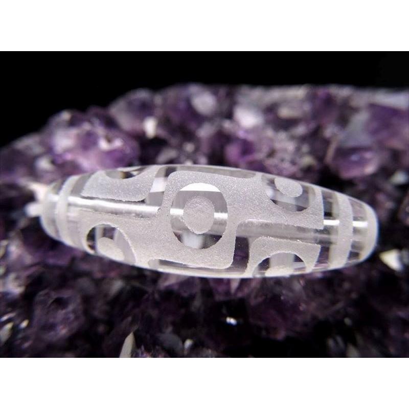 ミニサイズ水晶天珠 九眼天珠 くがんてんじゅ 最大長さ約28mm-30mm 1個