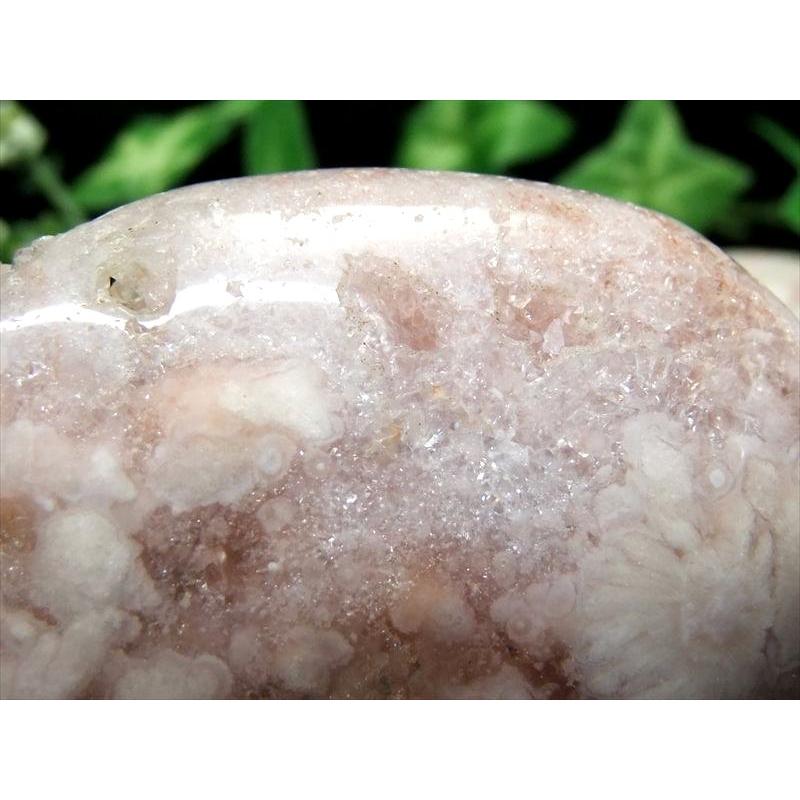 桜満開 さくらメノウ ホットストーン型タンブル 1個売り 重さ100g-120g