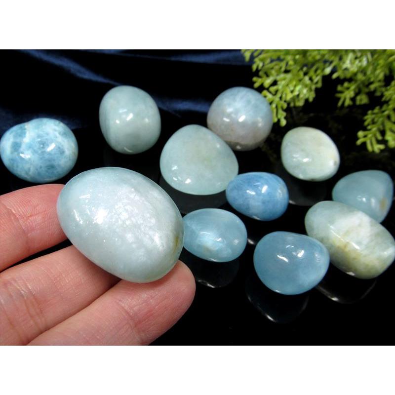 海の守護石 アクアマリン 不定形タンブル 詰合せ 一袋約100g 約6-10個  