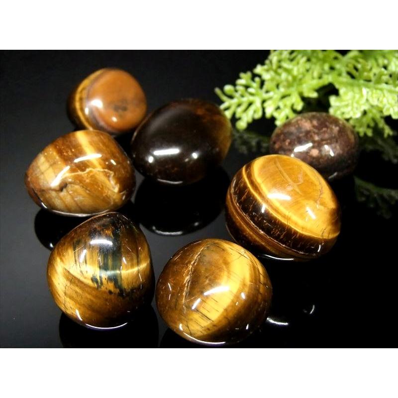金運・仕事運の石 タイガーアイ 虎目石 タンブル 詰め合わせ 一袋100g