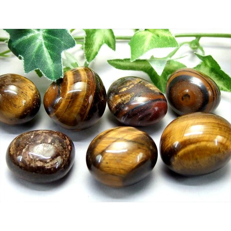 金運・仕事運の石 タイガーアイ 虎目石 タンブル 詰め合わせ 一袋100g