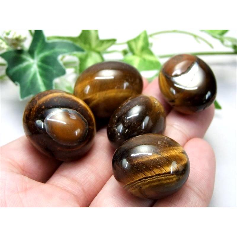 金運・仕事運の石 タイガーアイ 虎目石 タンブル 詰め合わせ 一袋100g