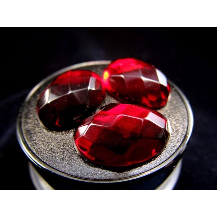 極上5A ルビーレッドアンバー ルース カボション オーバルカット型 縦