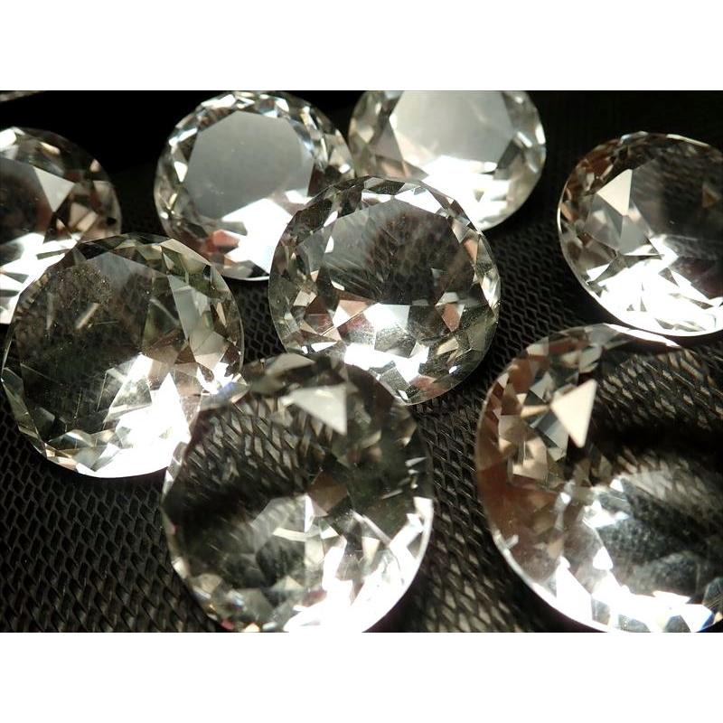 水晶 ダイアモンドカット タンブル 直径約10mm-12mm 1g前後 1個売り