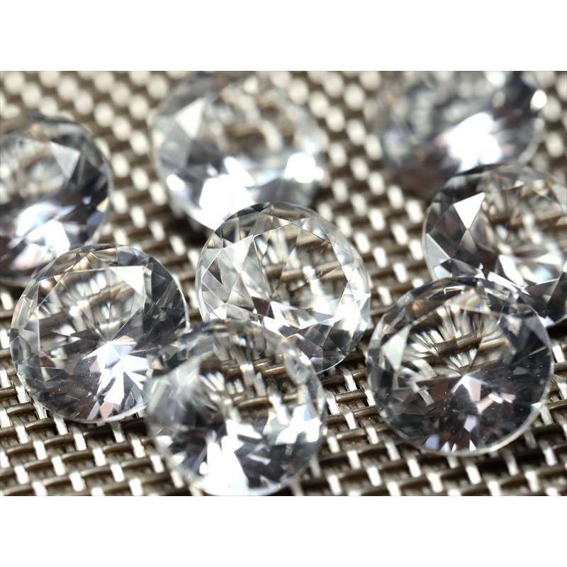 水晶 ダイアモンドカット タンブル 直径約10mm-12mm 1g前後 1個売り