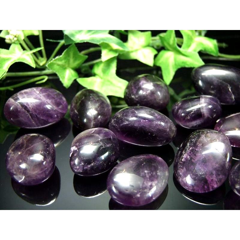 【静石】天然石 守り球 ― 選別品 ― アメジスト アメジストさざれ石 小粒 100g 神社で祈願・清い祓め済み