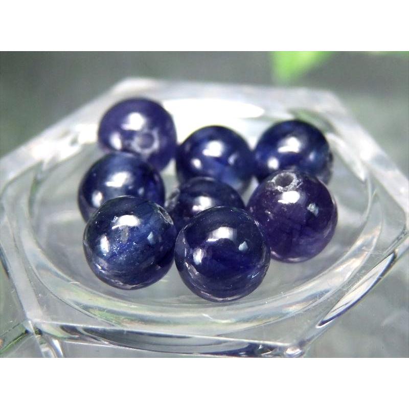 1珠売り 5A 7.5mm-8mm珠 極上透明 ブルーサファイア ビーズ 勝利を呼ぶ