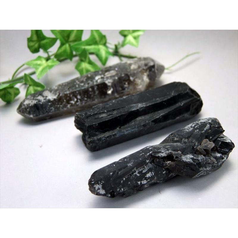 ブラジル産モリオン、チューナー、袋 魔除けの音色 モリオン 黒水晶結晶 ポイント付 クリスタル