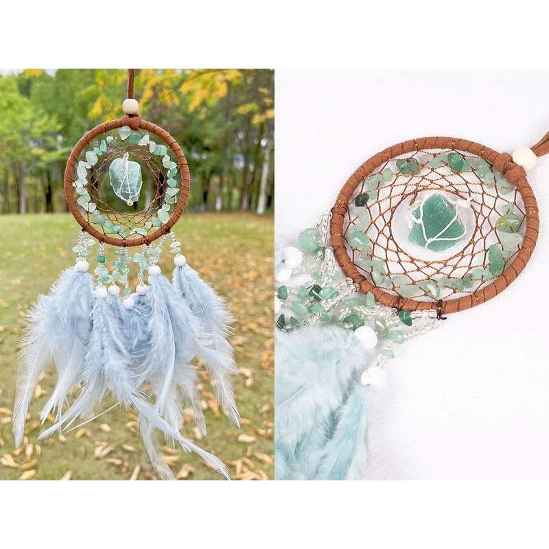 選べる6種のサンキャッチャー 天然石のフェザードリームキャッチャー