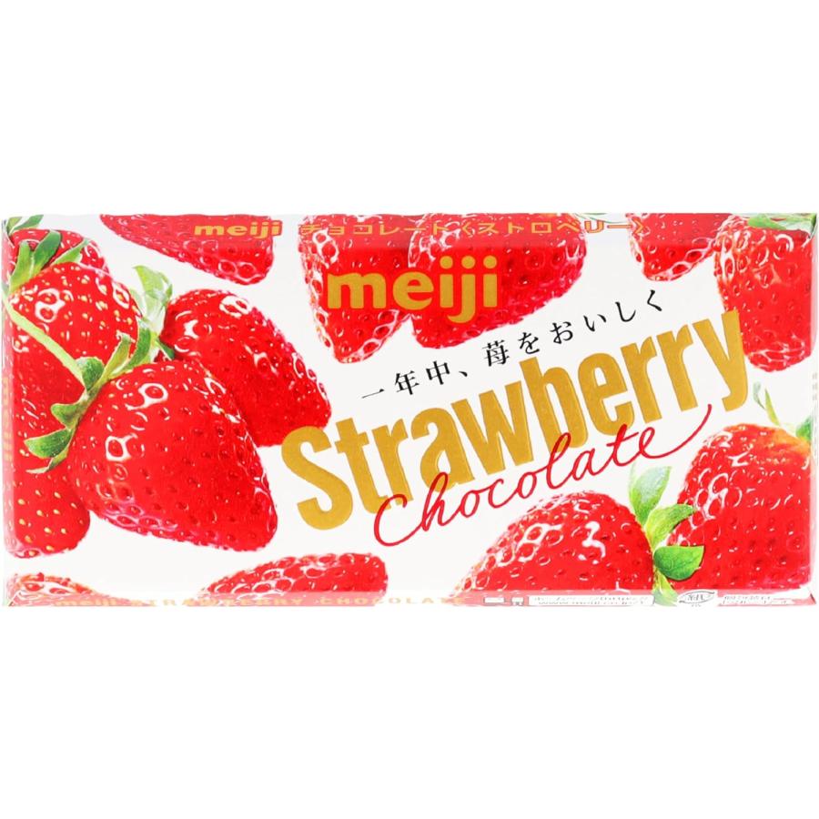 送料無料】明治 ストロベリーチョコレート 46g×10個 : おやつマジック
