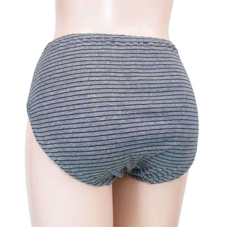ショーツ レディース 2枚セット 綿100％ インゴム ボーダー 深め