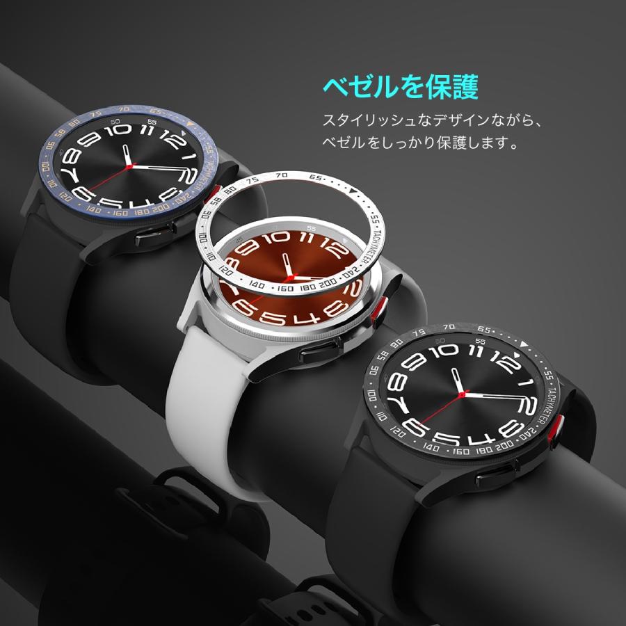 Galaxy Watch 6 Classic ベゼルリング 回転 可 タキメーター フレーム 