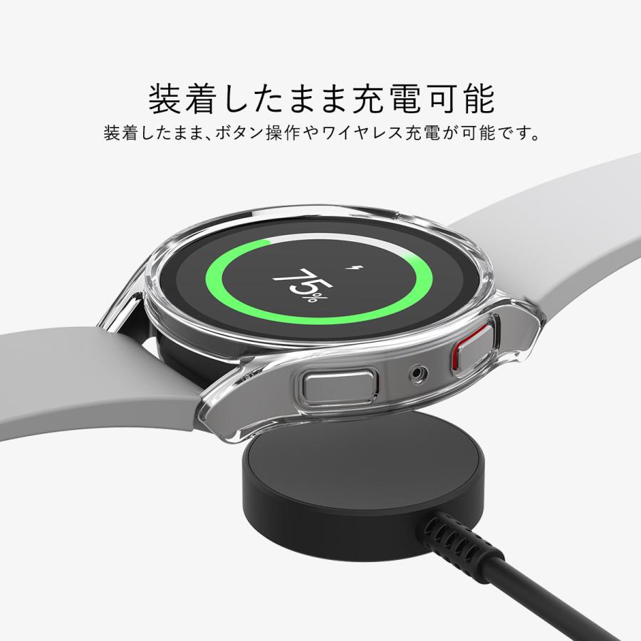 araree Galaxy Watch 6 ケース 耐衝撃 傷防止 薄型 軽量 クリア カバー 