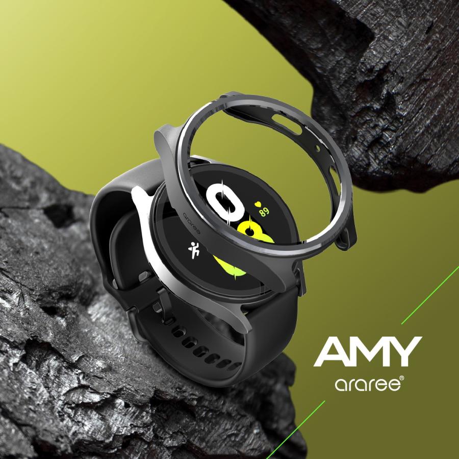 araree Galaxy Watch 7 ケース 耐衝撃 アルミ TPU ハイブリッド 薄型  