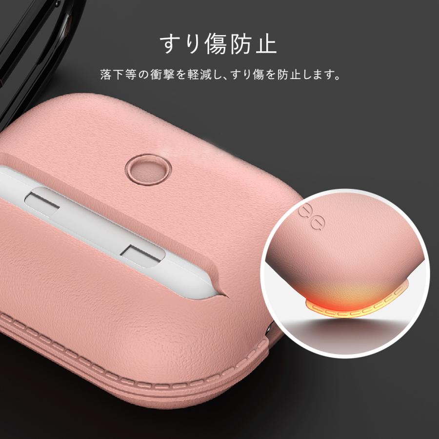 AirPods Pro2 ケース カバー シリコン レザー 模様 加工 カラビナ 付 薄型 カバー AirPodsPro2 エアーポッズプロ2 第二世代 MQD83J/A MTJV3J/A araree POPS | araree | 02